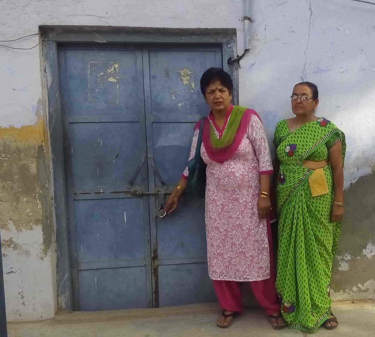 Teachers absent , found hanging locks on rooms
