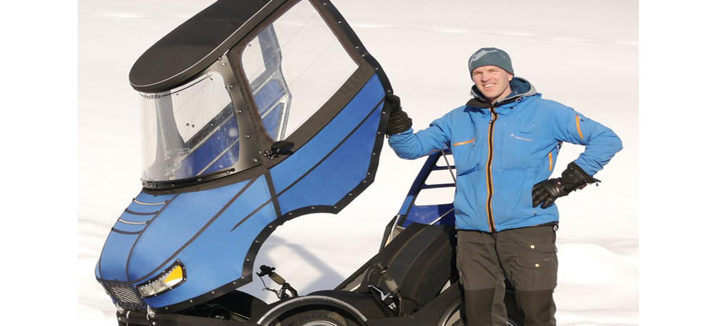 Swedish man invented a bicycle that looks like a car