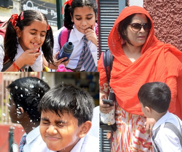 Hot weather in North India.