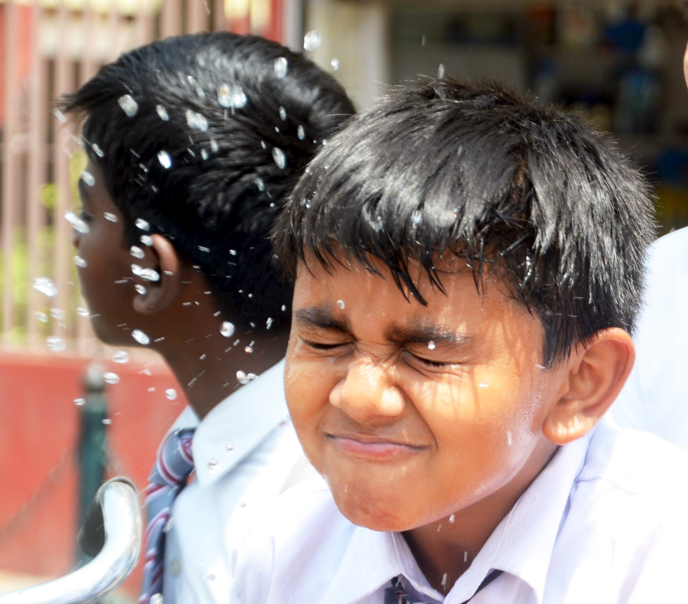 Hot weather in North India.