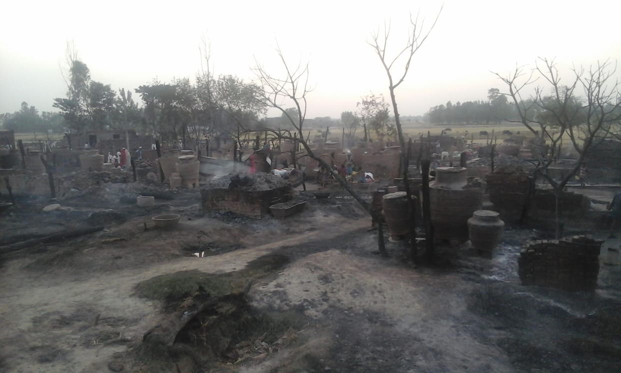 Four scorched by fire, the ashes of three home