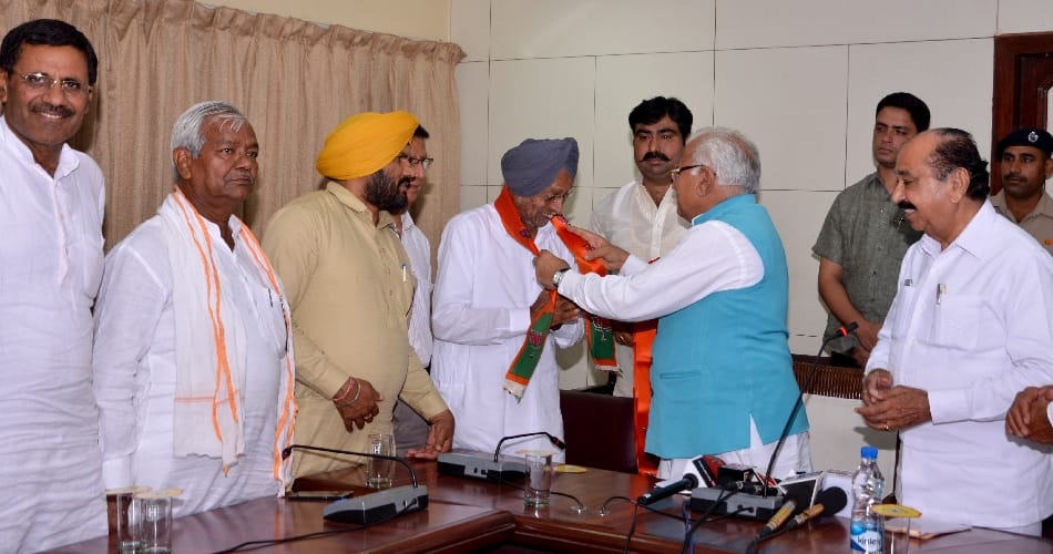 hardayal singh gadrana, hardyal singh joins bjp, inld leader joins bjp, haryana politics, haryana