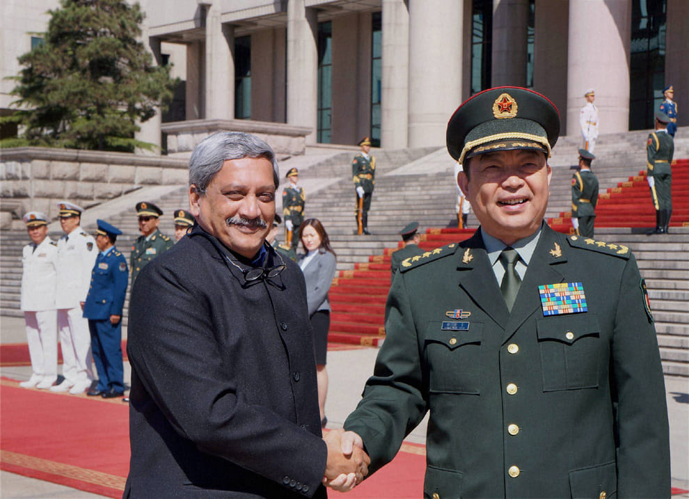 Defence Minister Manohar Parrikar met to Chinese counterpart General Chang Wankwan