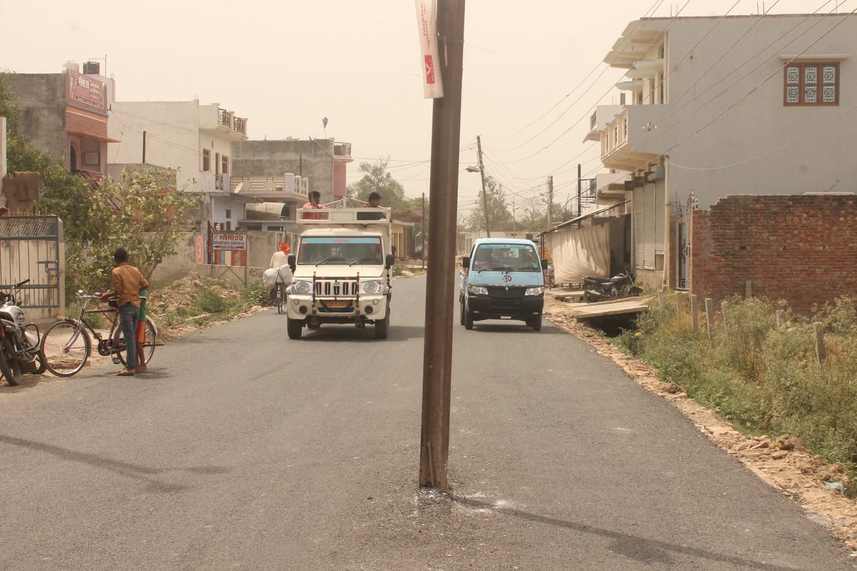 Pole on the road, afraid of accidents
