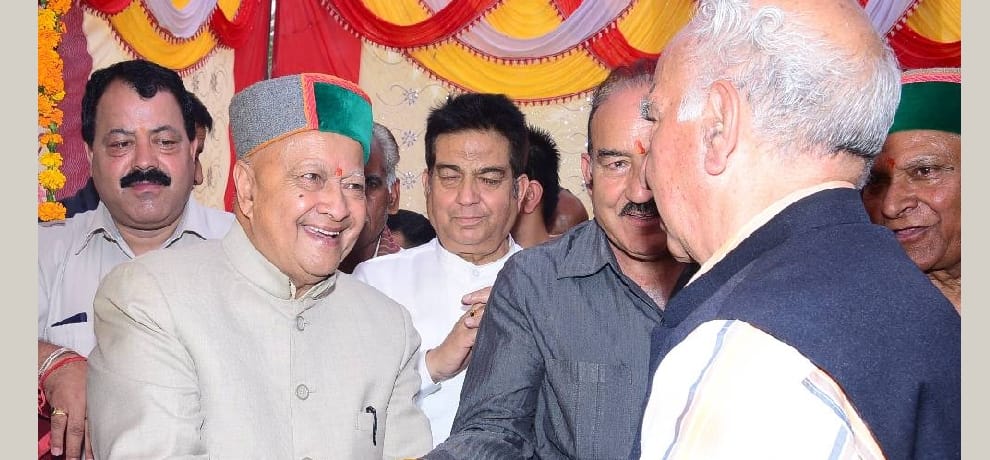 CM virbhadra singh statement on prem kumar dhumal at kangra.