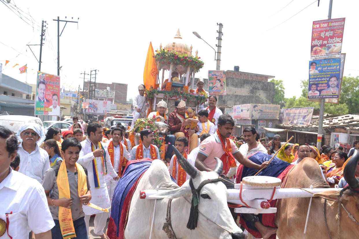 Lord Mahavira's message of non-violence procession fired