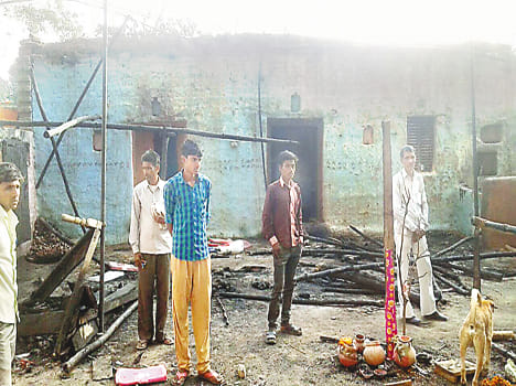 Two houses on fire, ashes four million property