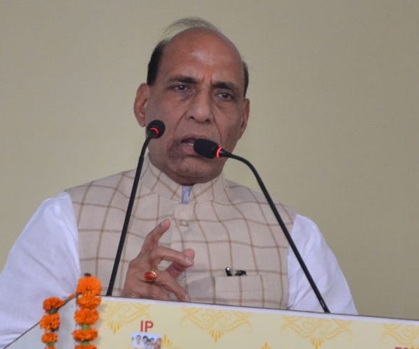 Rajnath Singh inaugrates hospital in Lucknow.