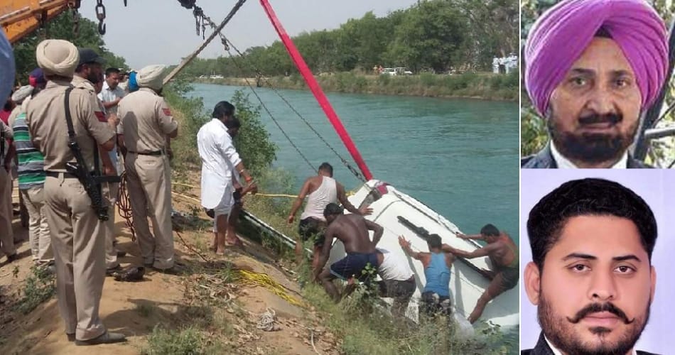 car fell in bhakhra river, father son flow in bhakhra river, bhakhra river incident