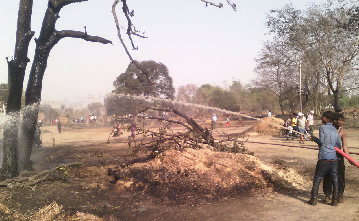  25 home burned