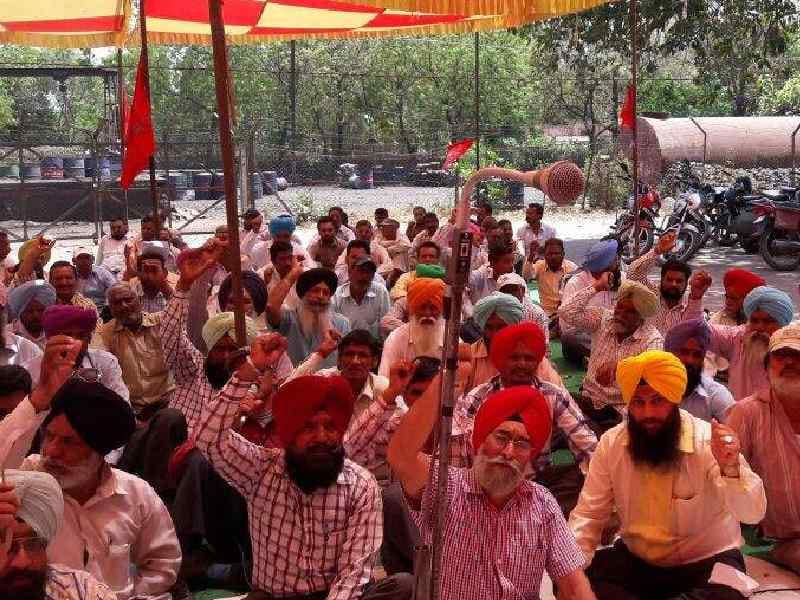 protest, elec employee, tsu, patiala