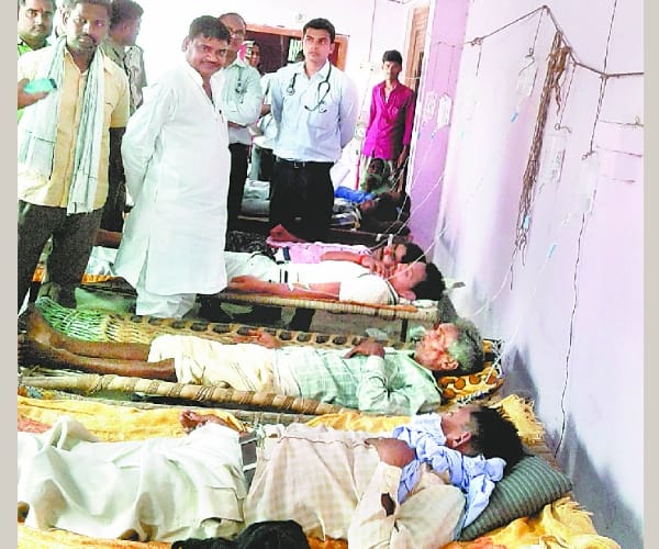 People fall ill after taking food in a function.