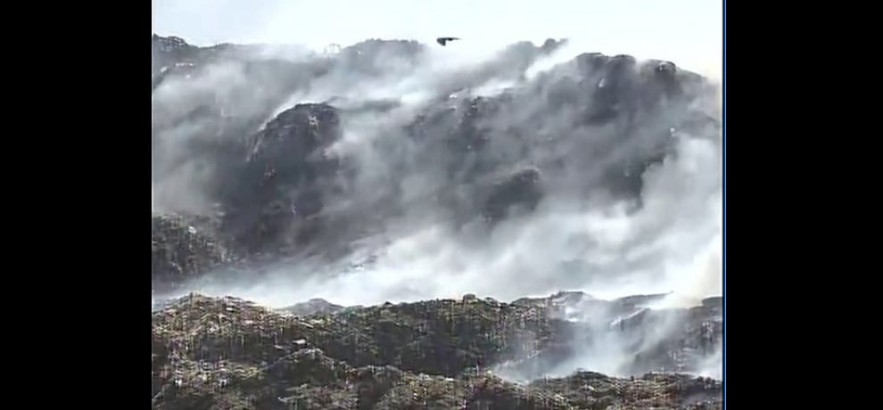 fire breaks out in bhalaswa dumping yard, aap says its a conpiracy to fail odd even phase 2