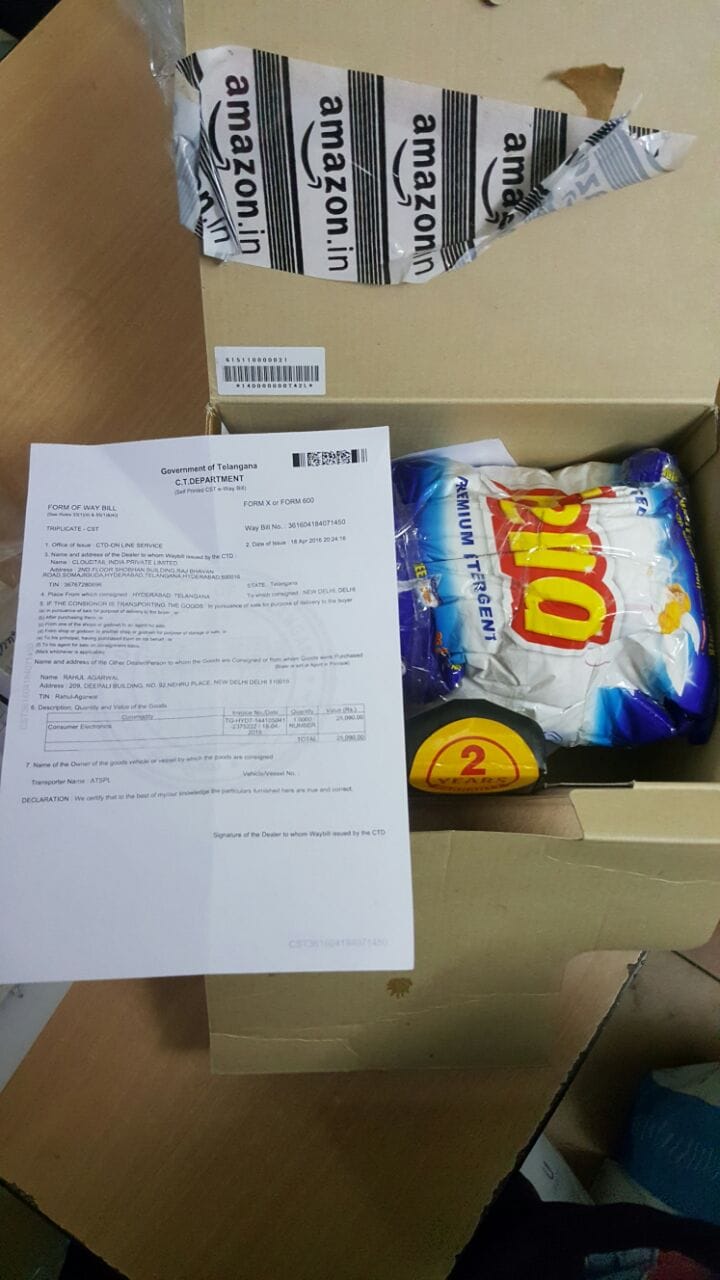 The camera was replenished ... detergent powder