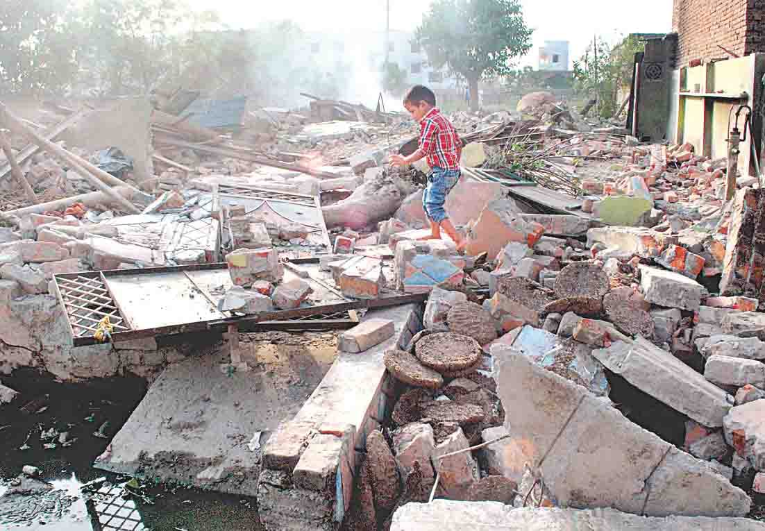 If the encroachment is removed stones