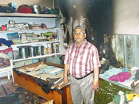 A dozen houses burnt in power tools