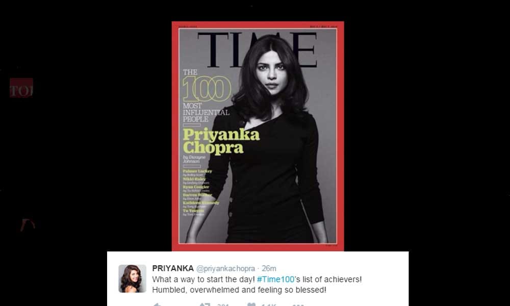 priyanka chopra on time magazine 100 influential people and covwr