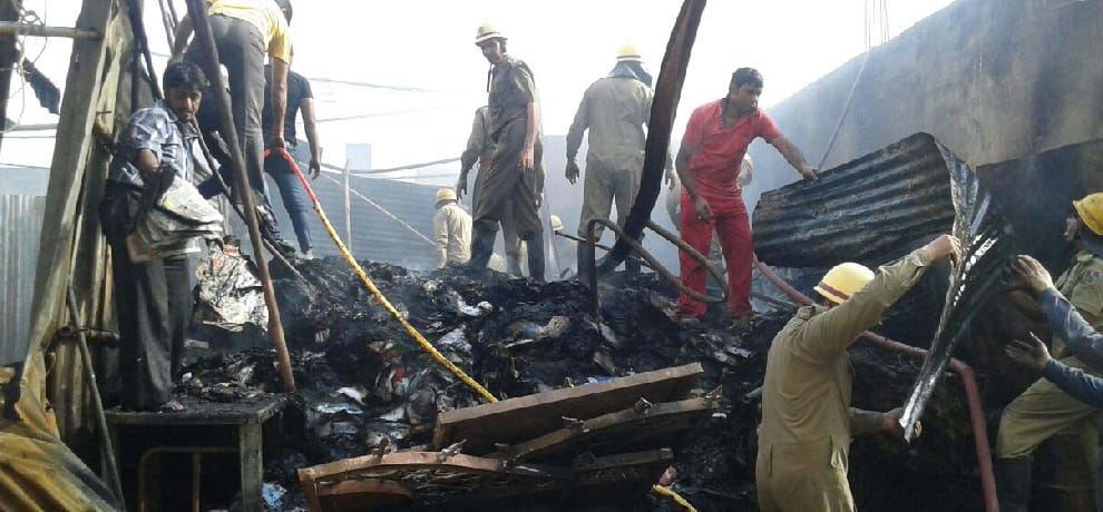 During fire extinguisher cylinder exploded, devastating blaze scorched 30