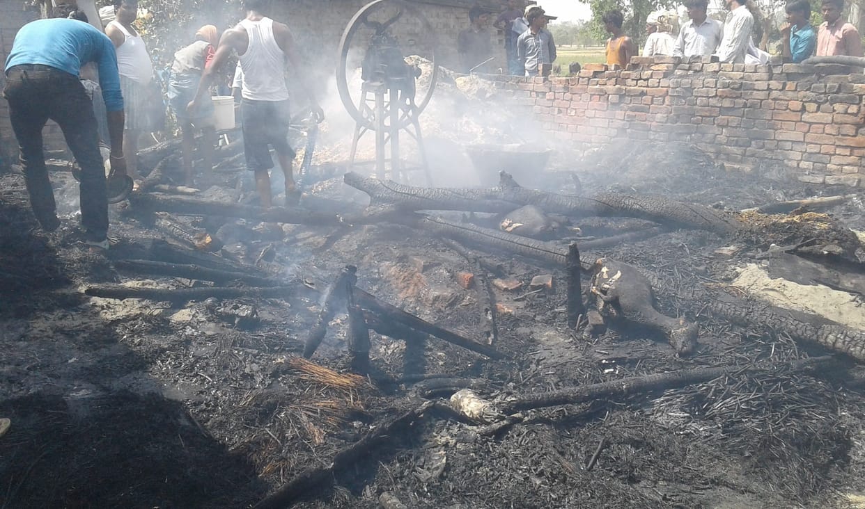 Many houses burnt by fire