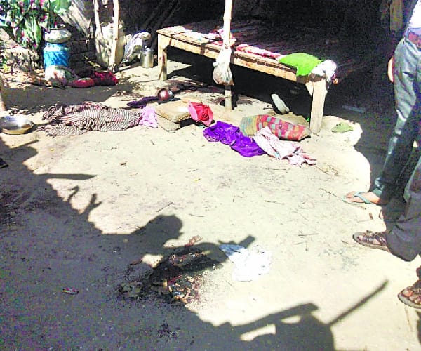 A man killed his daughter and wife.