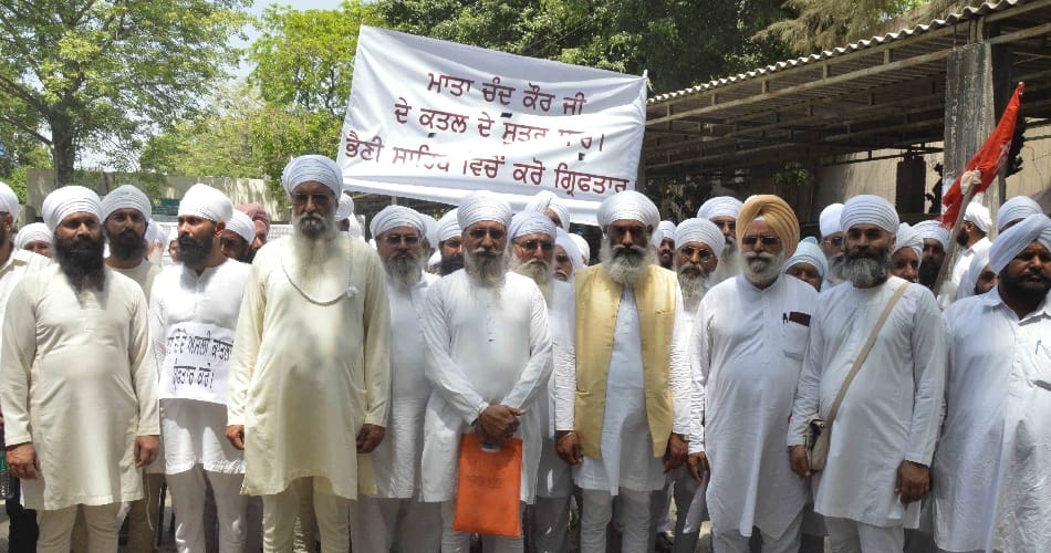 chand kaur murder, gurumata chand kaur murder, namdhari community, march, ludhiana, punjab