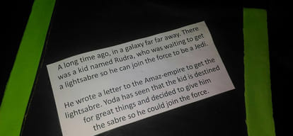 amazon surprizes a seven year old delhi boy rudra with giving him gift of lightsaber