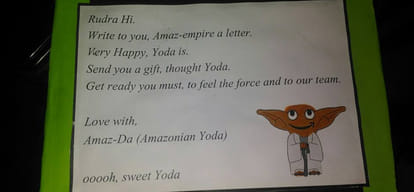 amazon surprizes a seven year old delhi boy rudra with giving him gift of lightsaber