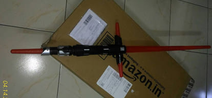 amazon surprizes a seven year old delhi boy rudra with giving him gift of lightsaber