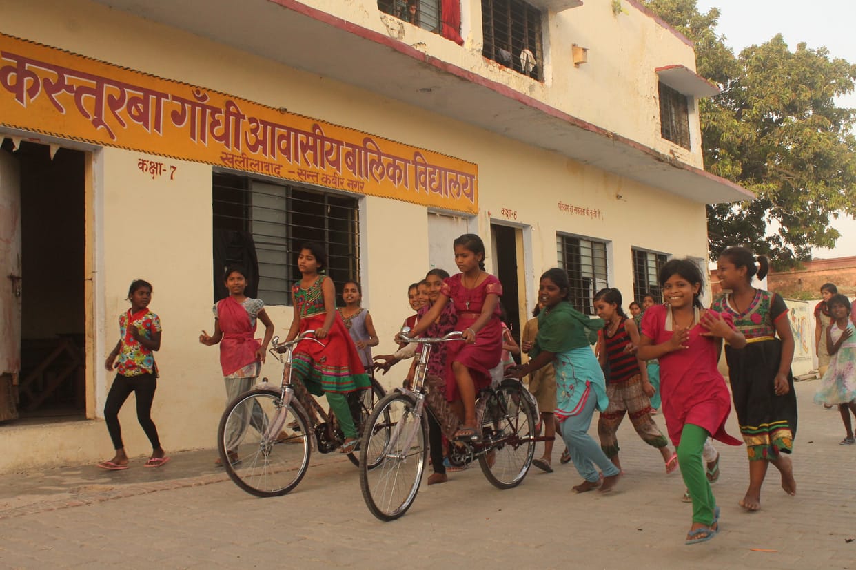 kasturba girls now learn to ride bicycle