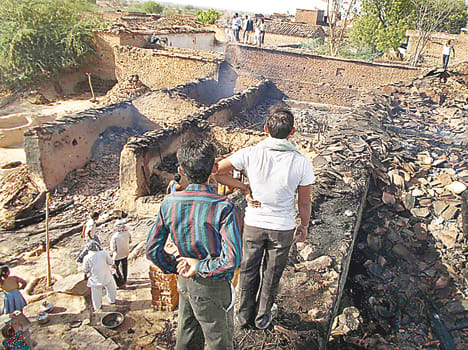 The fire destroyed eight houses
