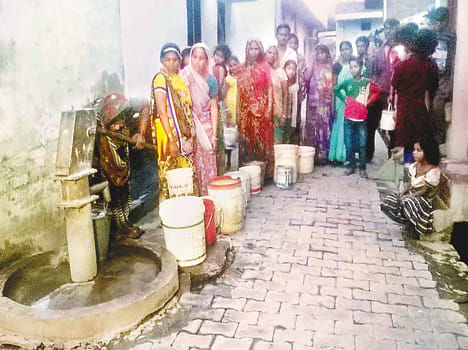 Hand pumps are putting on the line