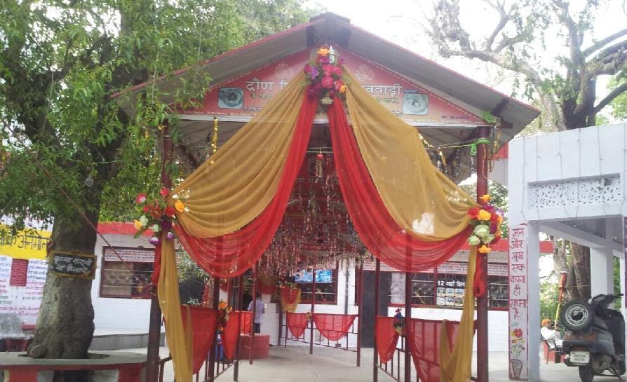 Shiv bari temple decorated for fair
