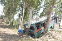 road accident, 20 injured, The balance of the car and just went on deteriorating, karnal