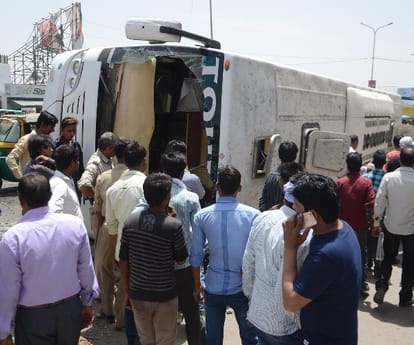 An accident near Amausi airport in Lucknow.