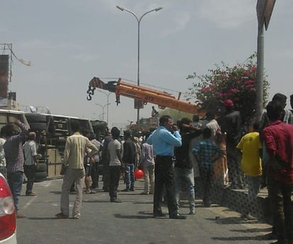 An accident near Amausi airport in Lucknow.
