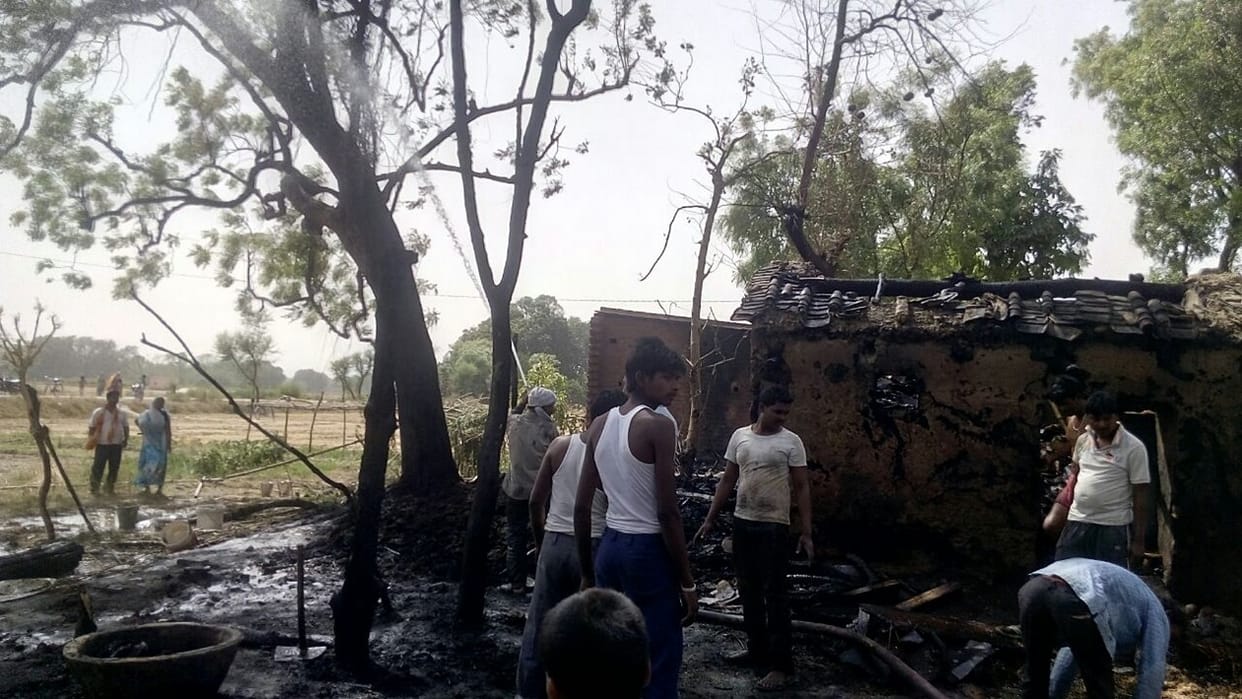 fire in many village