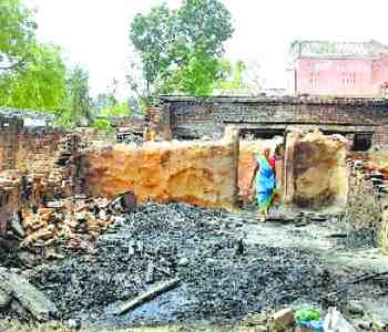 Burnt 57 houses and 68 acres of crop