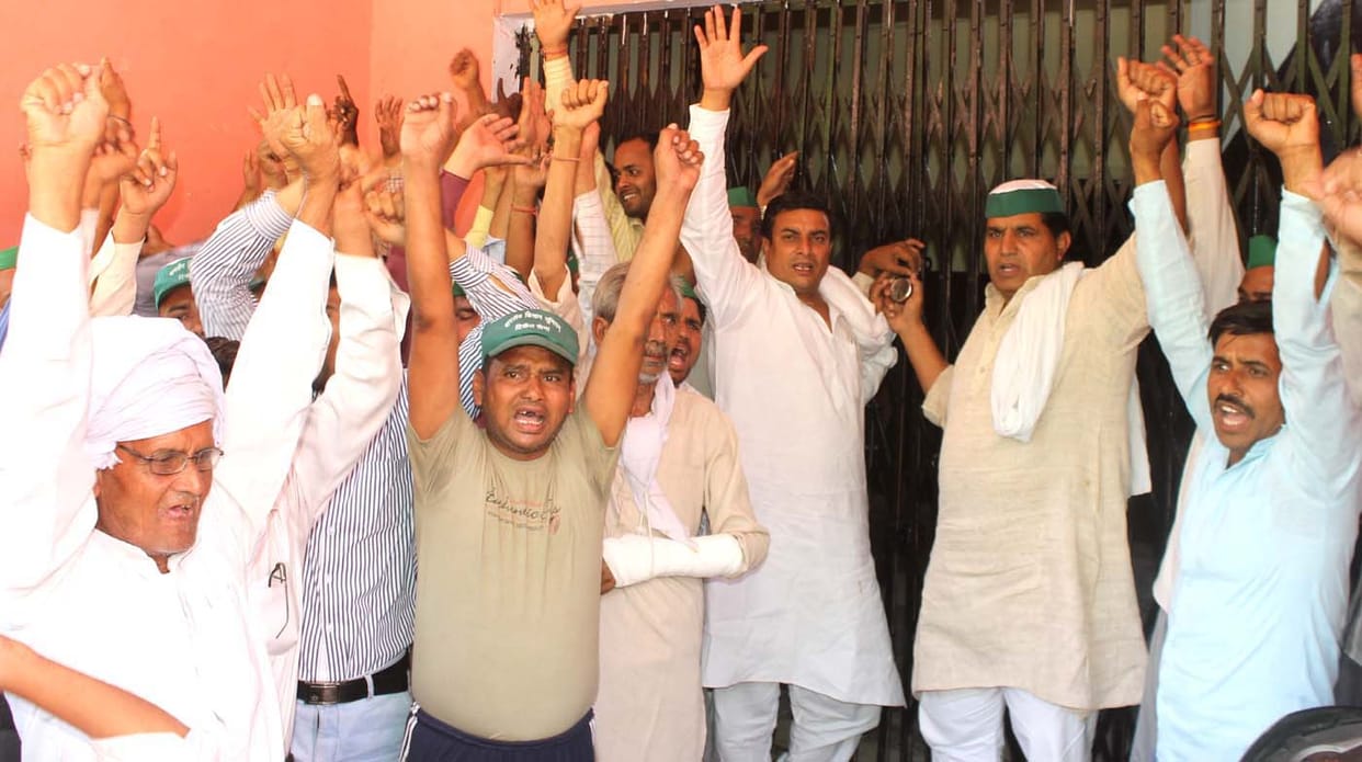 BKU agitation on BSA office