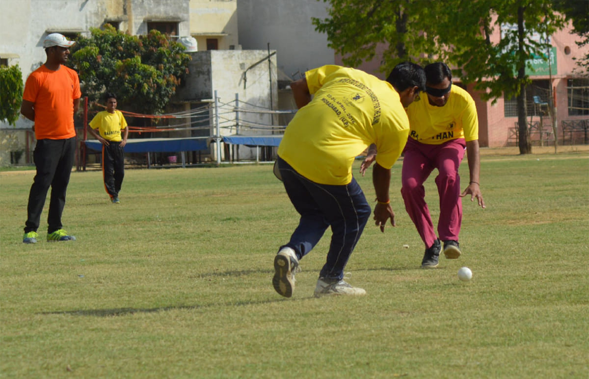 cricket match of blind players