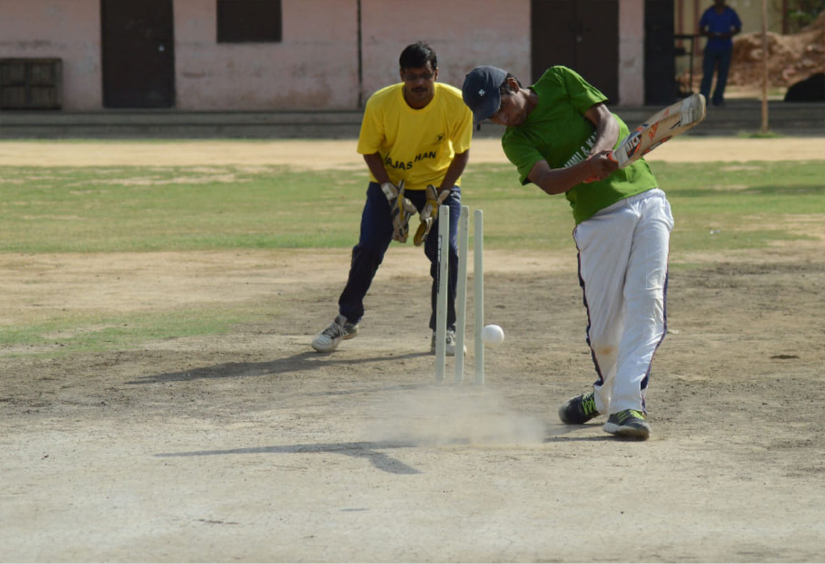 cricket match of blind players