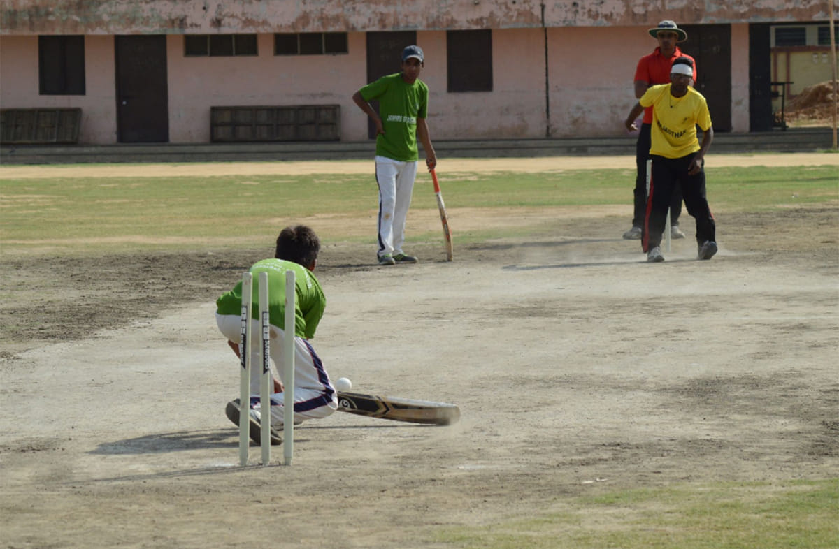 cricket match of blind players