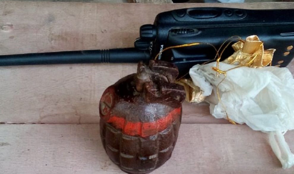 beside the rail track bomb found
