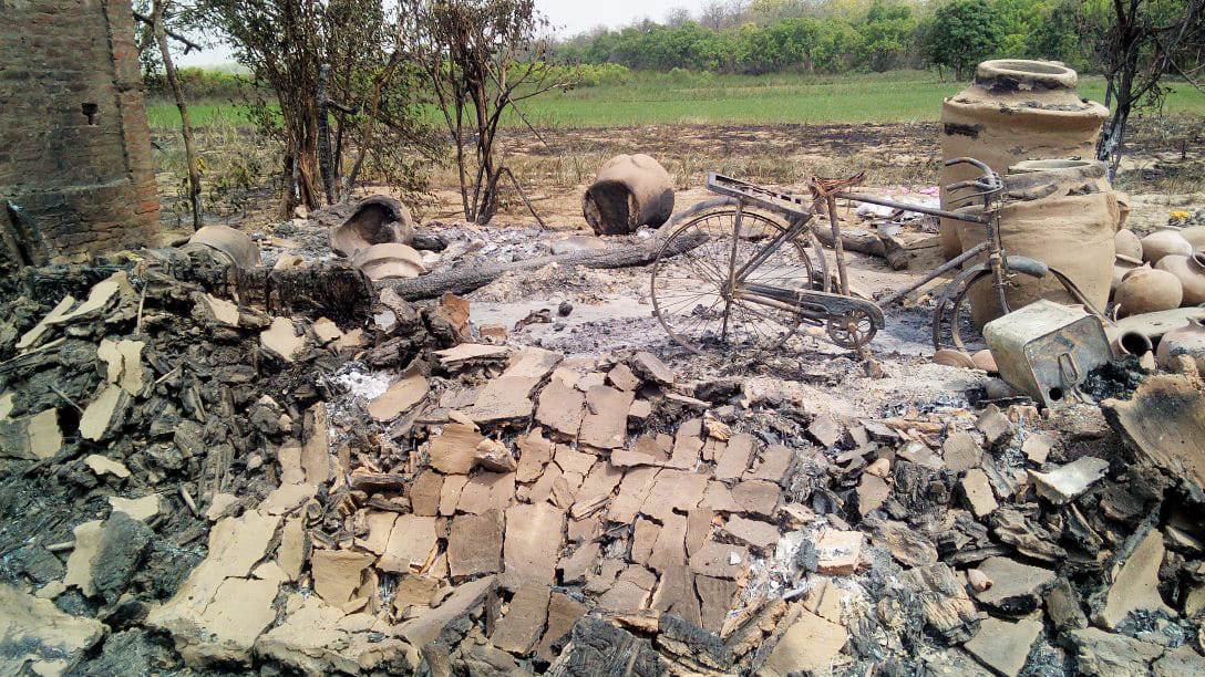 young man burnt alive in bahraich