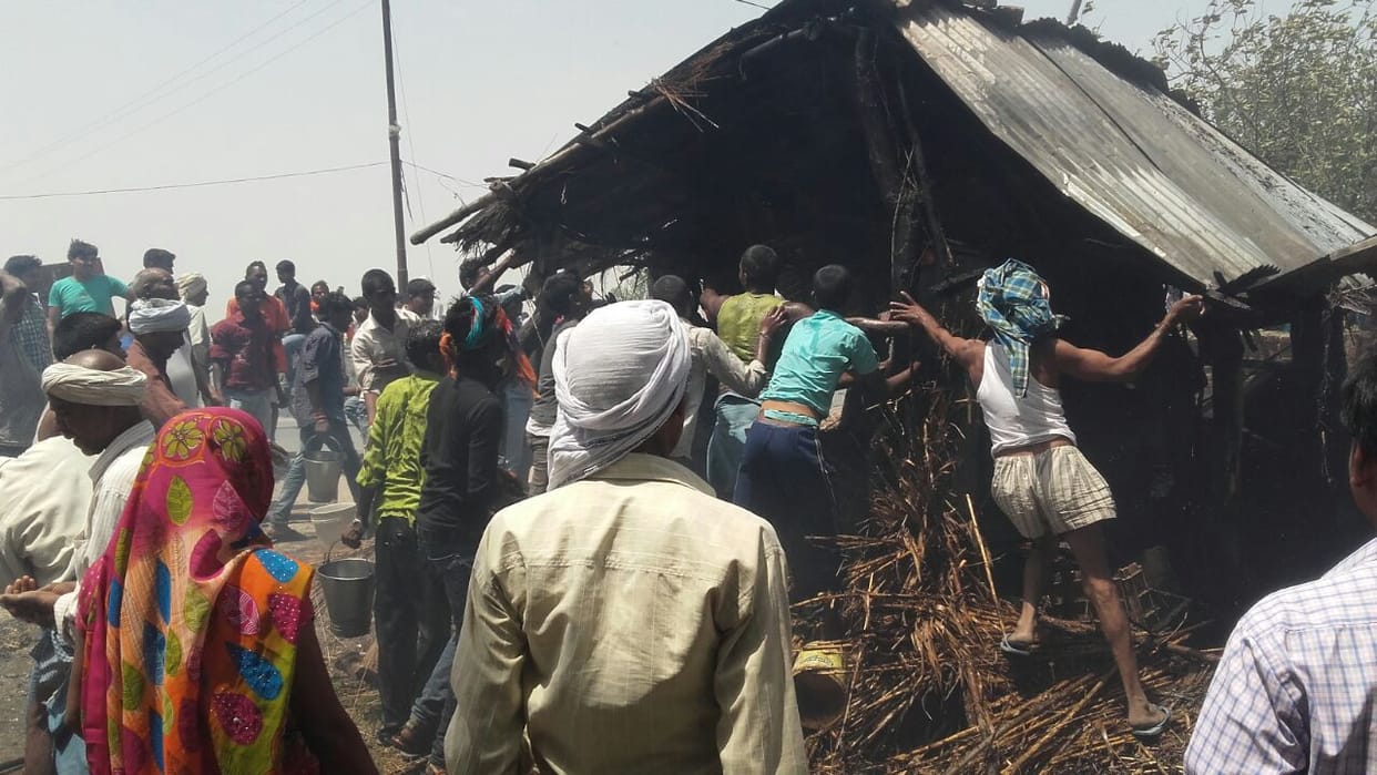 5 huts fired.