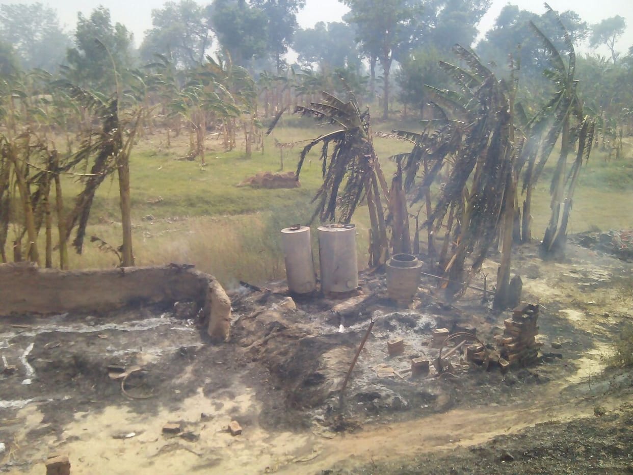 10 households in the fire ash
