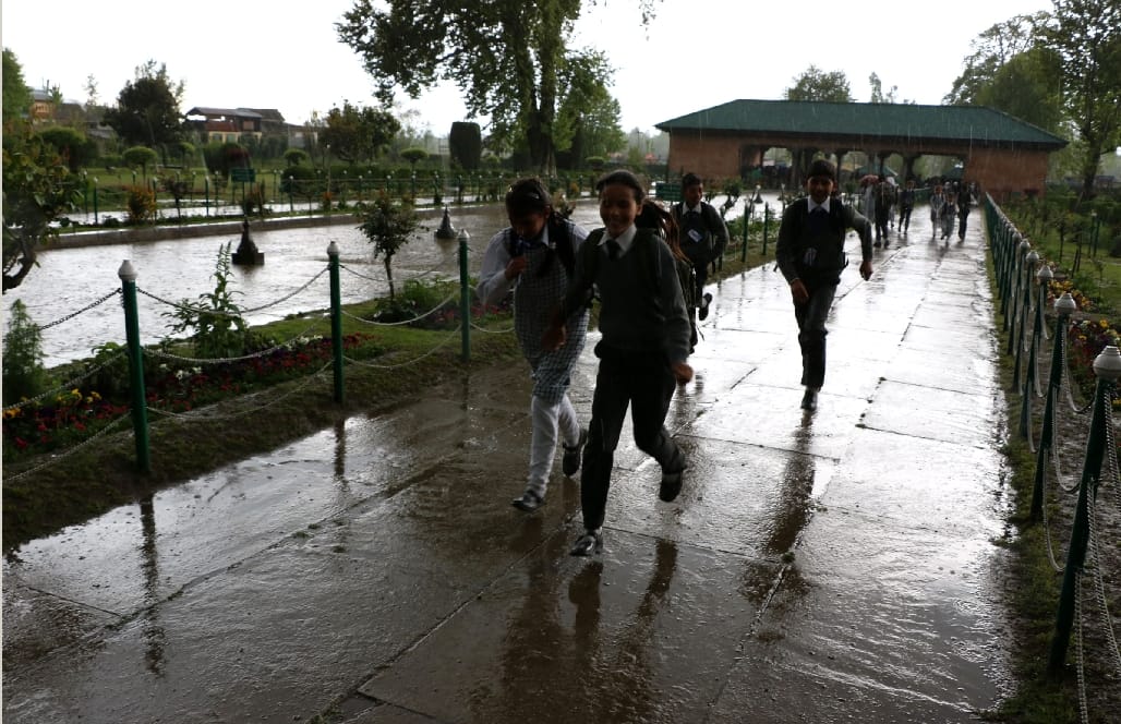 Tourists are enjoying fine weather