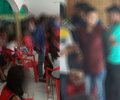 Police raid in zingo club in Lucknow.
