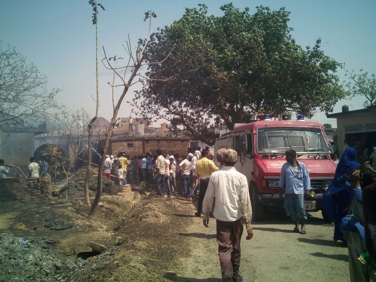 fire, guard died by suffoacation, two women burnt