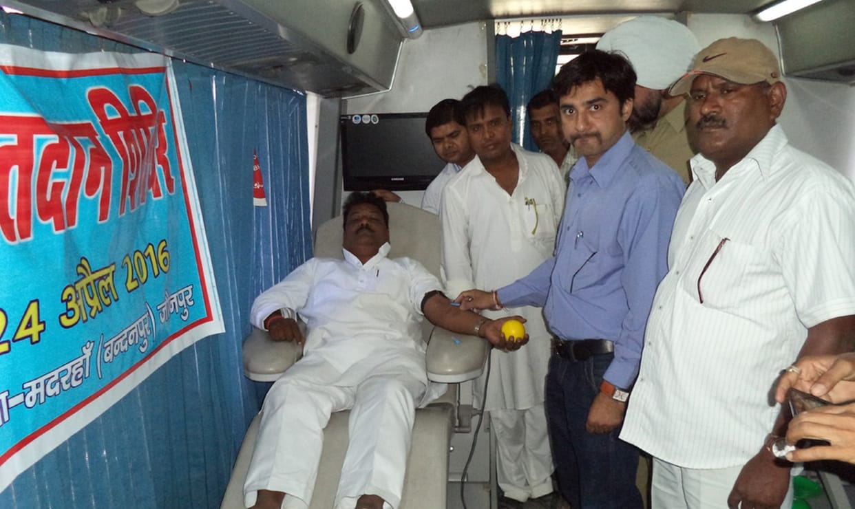 blood donation in satsang
