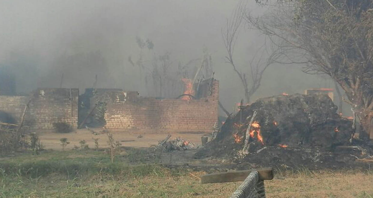Pothepurwa havoc in the village fire